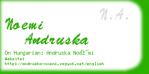 noemi andruska business card